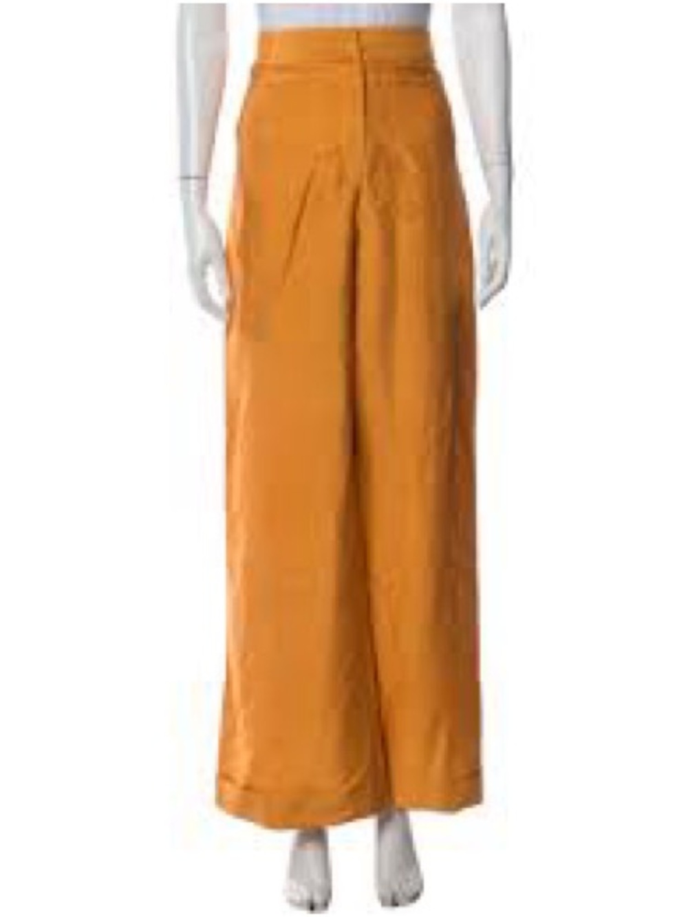 High-Rise Wide-Leg Pants orange! Julia amory silk NWT